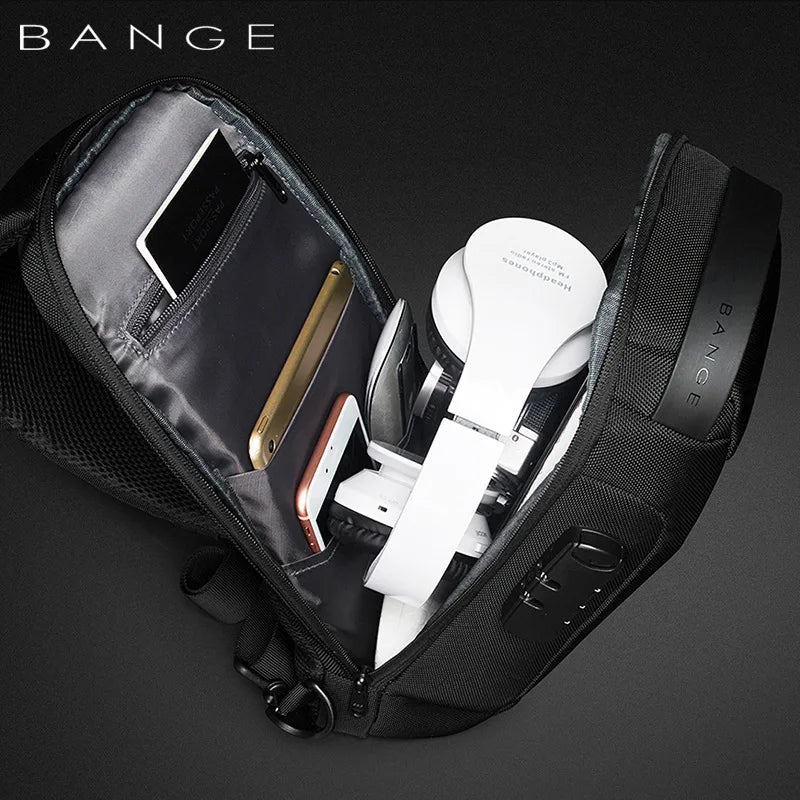 Men’s Waterproof USB Charging Crossbody Bag – Anti-Theft, Multifunction Shoulder & Waist Pack for Short Trips, Travel, and Everyday Carry