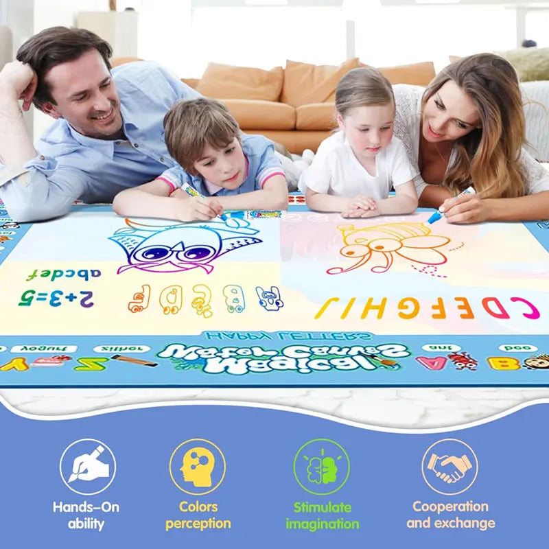 Magic Water Drawing Mat – Reusable Coloring & Doodle Canvas for Kids’ Creative Fun and Early Learning