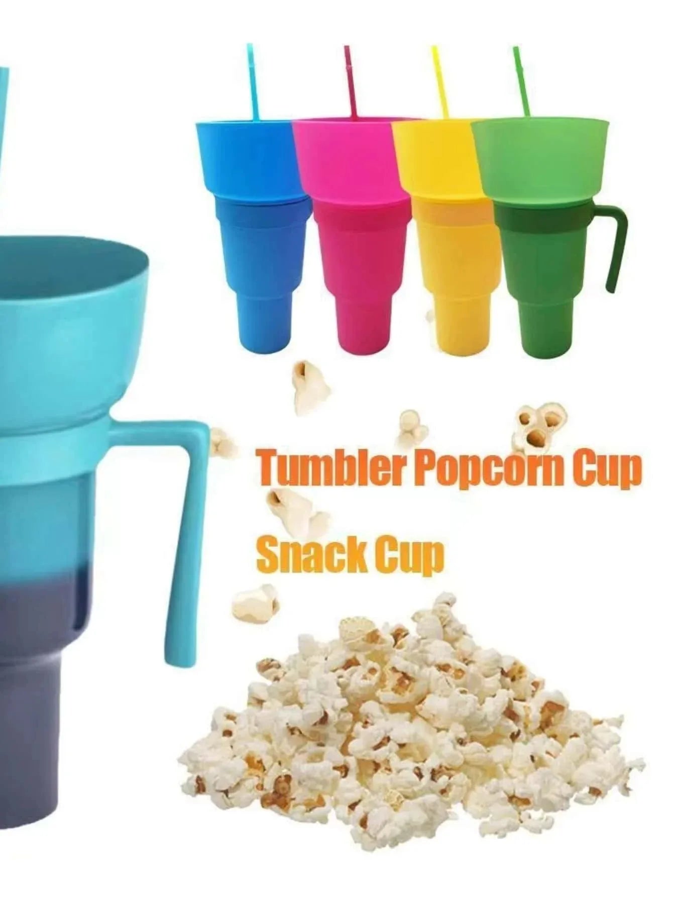 2-in-1 Popcorn & Drink Cup – Creative, Portable Snack & Beverage Combo with Handle | Fun, Functional & Perfect for On-the-Go