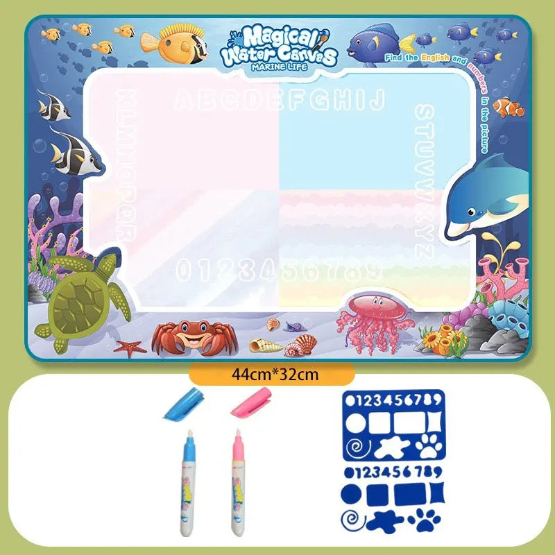 Magic Water Drawing Mat – Reusable Coloring & Doodle Canvas for Kids’ Creative Fun and Early Learning