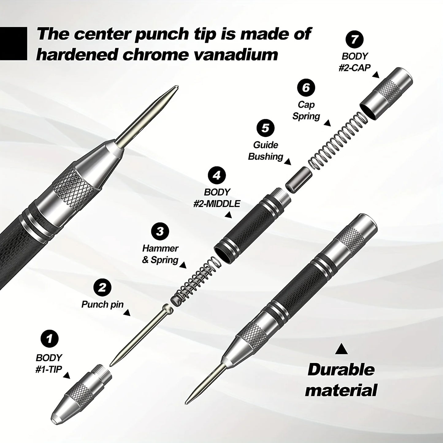 Automatic center punch locator center punch automatic center punch window breaker automatic sample punch 128mm