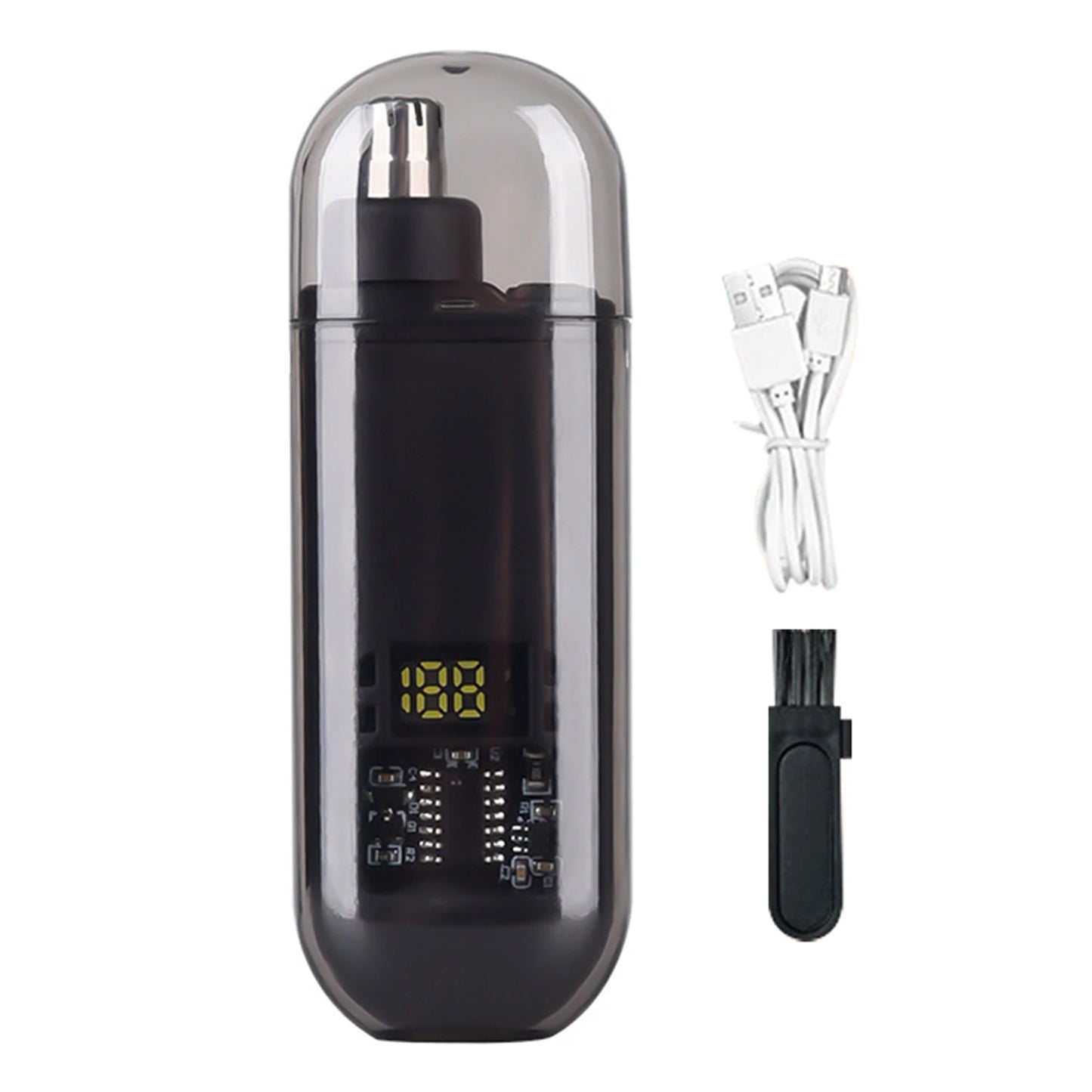 USB Rechargeable Nose & Ear Hair Trimmer for Men, Portable Mini Compact Design with Fast Charge, Electric Grooming Kit