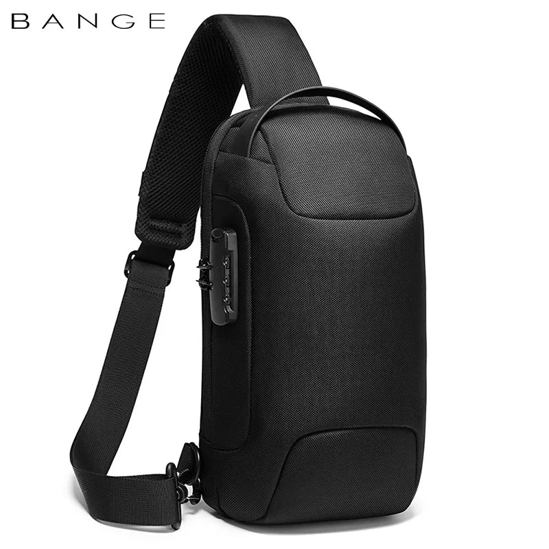 Men’s Waterproof USB Charging Crossbody Bag – Anti-Theft, Multifunction Shoulder & Waist Pack for Short Trips, Travel, and Everyday Carry