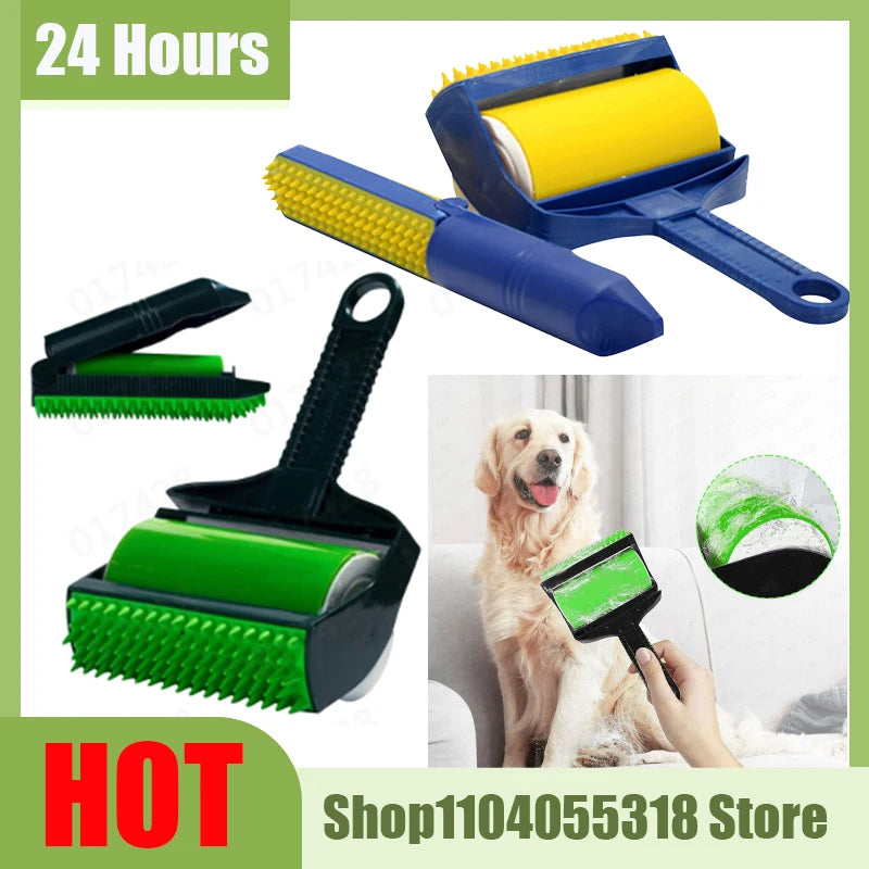 Reusable Sticky Tool Picker Cleaner Lint Roller Pet Hair Remover Brush Clothing Carpet Furniture