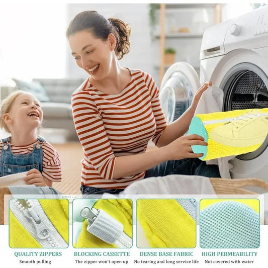 Premium Mesh Shoe Wash & Storage Bag – Soft Inner Lining Protects Sneakers and Casual Shoes in Washer, Dryer, or During Travel