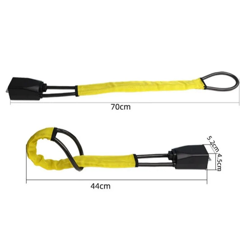 Vehicle Steering Wheel Lock with Seat Belt Socket Steel Rope for Truck SUV Van RV with 3 Keys Universal anti Theft Protection Device