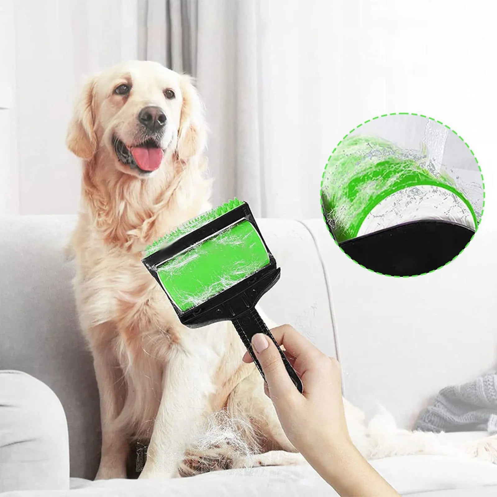 Reusable Sticky Tool Picker Cleaner Lint Roller Pet Hair Remover Brush Clothing Carpet Furniture