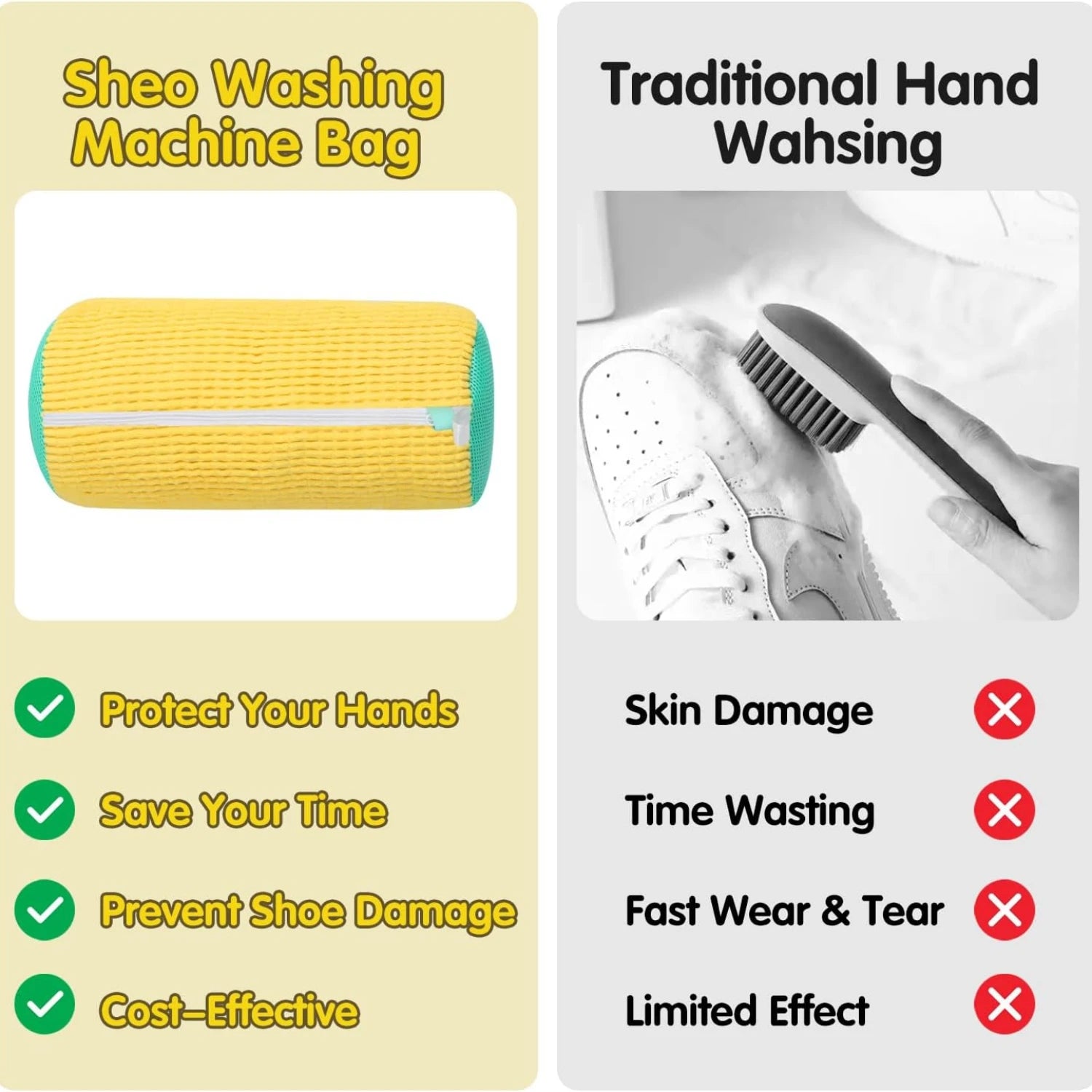 Premium Mesh Shoe Wash & Storage Bag – Soft Inner Lining Protects Sneakers and Casual Shoes in Washer, Dryer, or During Travel