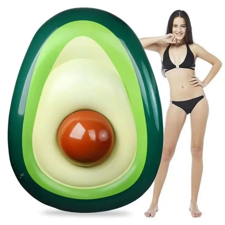 Giant Inflatable Avocado Pool Float – Fun, Eye-Catching Green Lounger with Removable Pit, Perfect for Summer Parties, Beach Days & Relaxing in the Sun