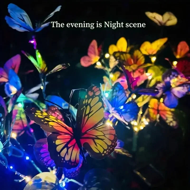 Solar-Powered LED Garden Lights – Butterfly & Sunflower Lawn Decor | Outdoor Fairy Lights for Home, Landscape, Weddings & Summer Nights
