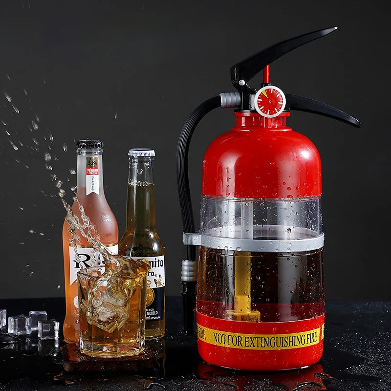 Creative Fire Extinguisher-Shaped 1.5L Beer and Wine Dispenser - Fun Party Bar Accessory for Spirits and Beverages