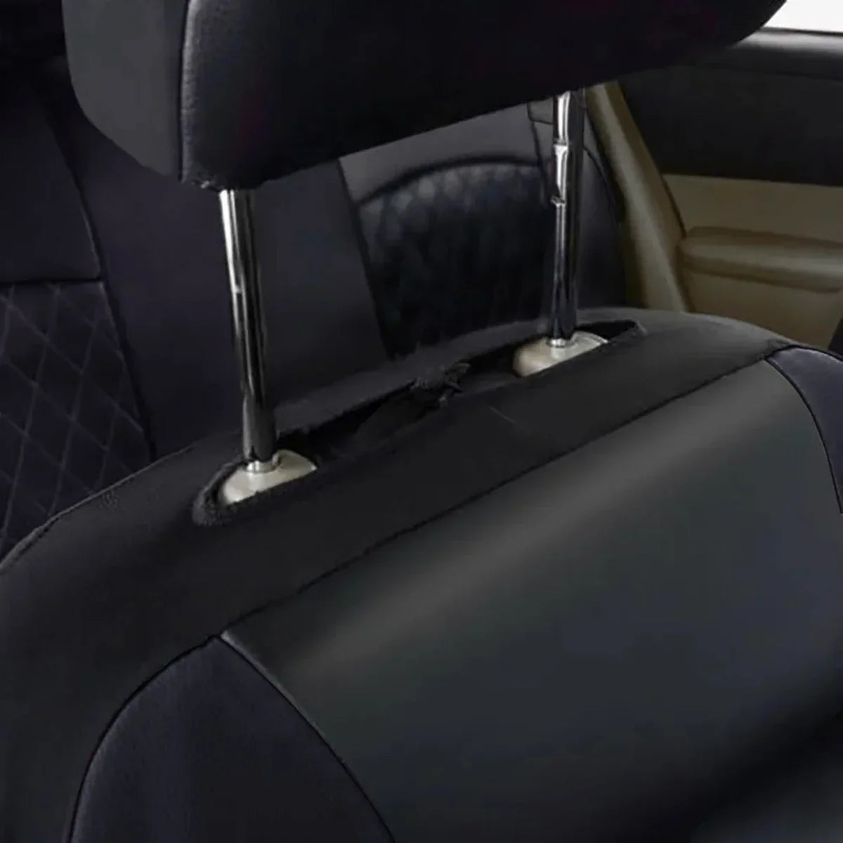 Luxury All-Season Quilted PU Leather Car Seat Covers – Comfort & Fatigue Relief, Full Set for Sedans, SUVs & Pickup Trucks