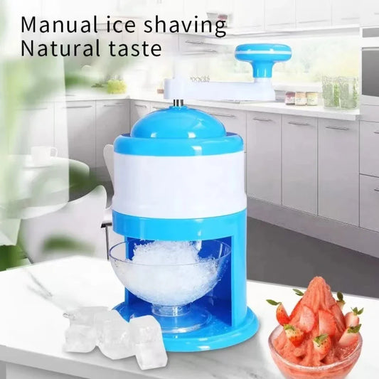 Portable DIY Ice Crusher – Hand-Crank Manual Ice Shaver for Snow Cones, Slushies & Ice Cream – Perfect for Summer Parties!