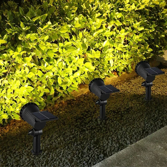 9-LED Solar Garden Spotlights – Waterproof Outdoor Landscape Lights for Pathways, Lawns & Decorative Lighting