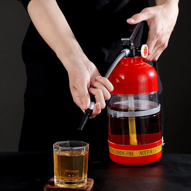 Creative Fire Extinguisher-Shaped 1.5L Beer and Wine Dispenser - Fun Party Bar Accessory for Spirits and Beverages