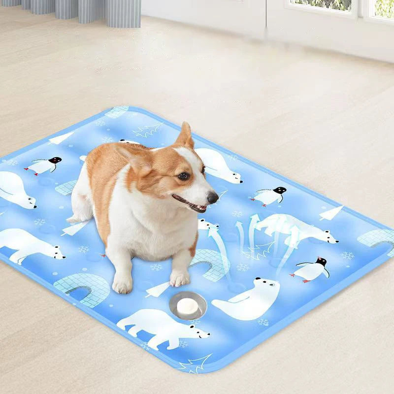 Breathable Cooling Pet Mat – Washable Summer Bed & Blanket for Dogs and Cats, Perfect for Sofa, Floor, or Car (Small to Large Breeds)