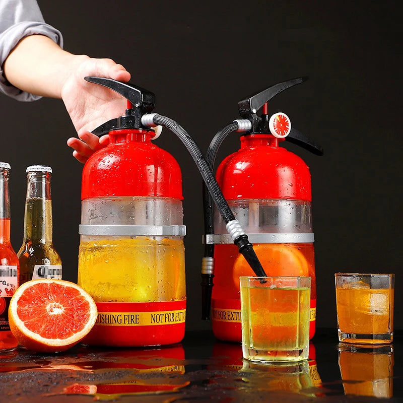 Creative Fire Extinguisher-Shaped 1.5L Beer and Wine Dispenser - Fun Party Bar Accessory for Spirits and Beverages