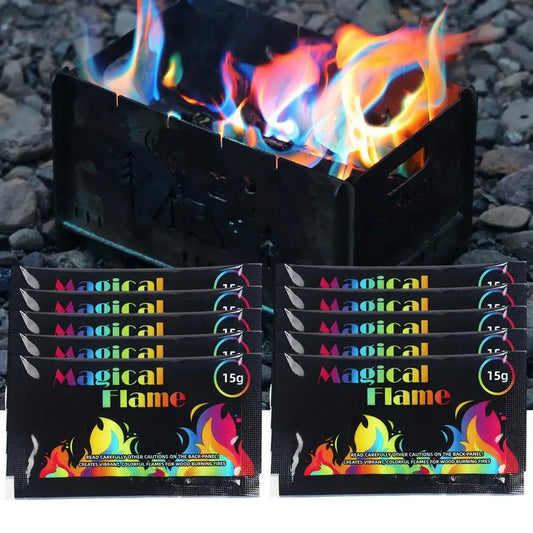 Fire Color Changing Packets Fire Pit, Perfect Magic Flame Color Changing Pack for Camping, Bonfire, Fire Pits & Outdoor Fireplaces, Campfire Accessories for Creating Surprise and Ambiance