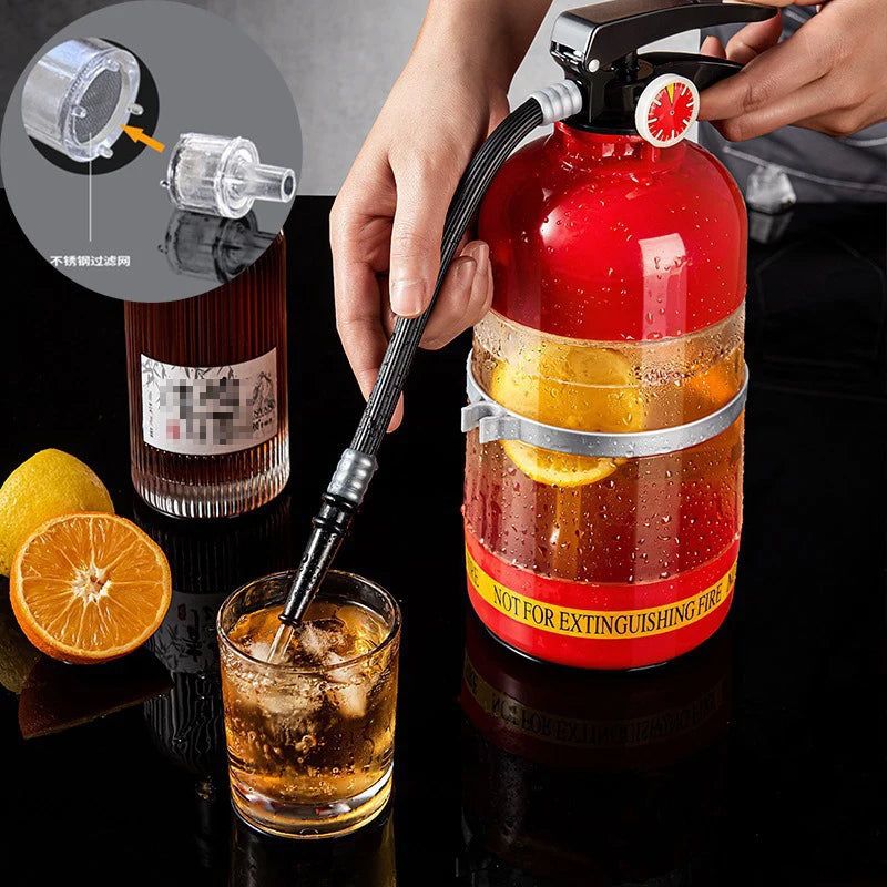 Creative Fire Extinguisher-Shaped 1.5L Beer and Wine Dispenser - Fun Party Bar Accessory for Spirits and Beverages