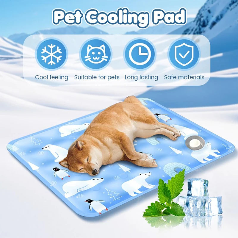 Breathable Cooling Pet Mat – Washable Summer Bed & Blanket for Dogs and Cats, Perfect for Sofa, Floor, or Car (Small to Large Breeds)