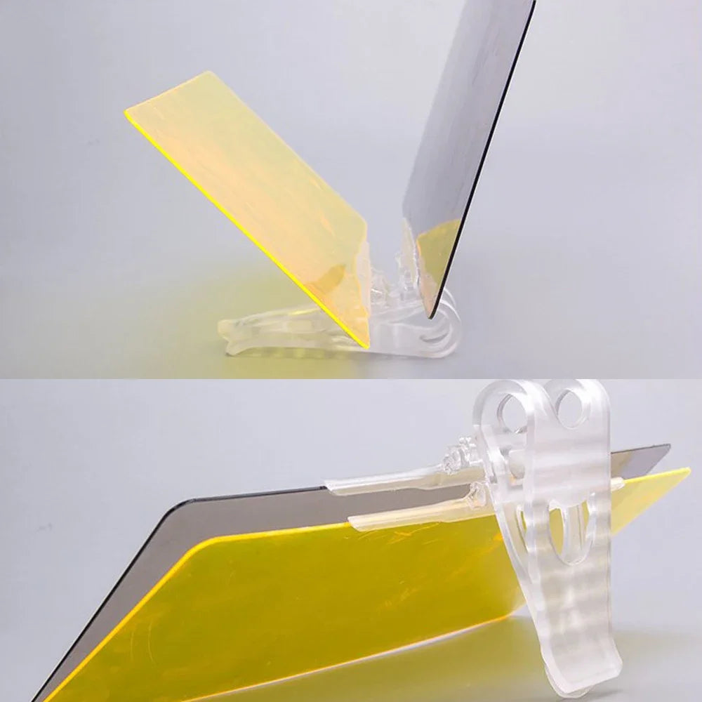 1 Piece Car Sun Visor HD Anti-Glare Sunshade Day & Night Vision Foldable Driving Mirror UV Protection Flip-Down Interior Accessories