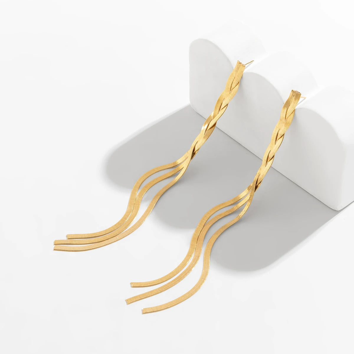 Long Snake Chain Drop Earring for Women Wedding Vintage Dangle Earring Trendy Accessories Party Jewelry