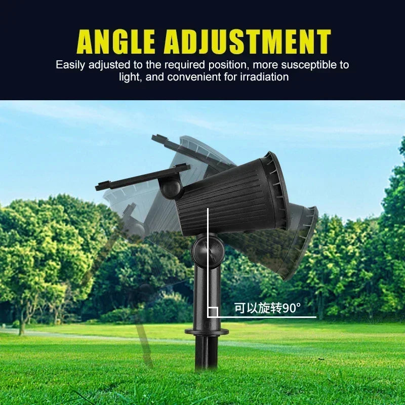 9-LED Solar Garden Spotlights – Waterproof Outdoor Landscape Lights for Pathways, Lawns & Decorative Lighting