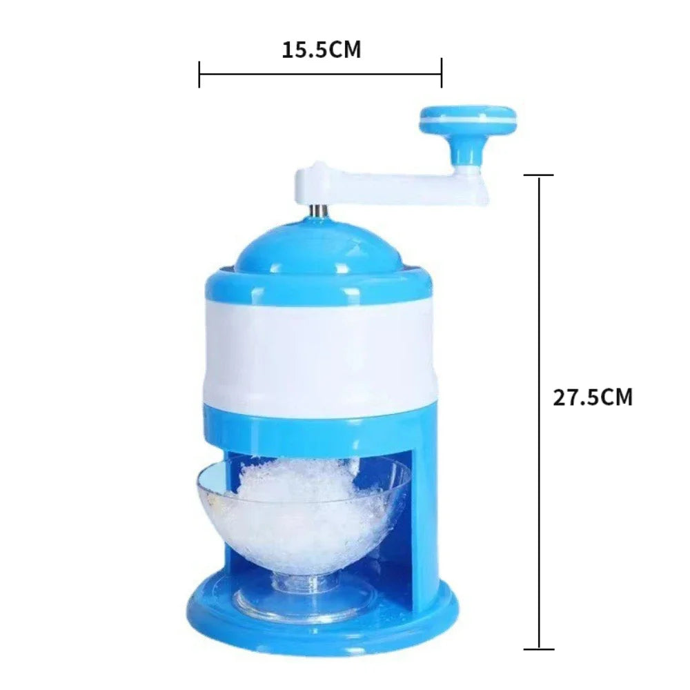 Portable DIY Ice Crusher – Hand-Crank Manual Ice Shaver for Snow Cones, Slushies & Ice Cream – Perfect for Summer Parties!