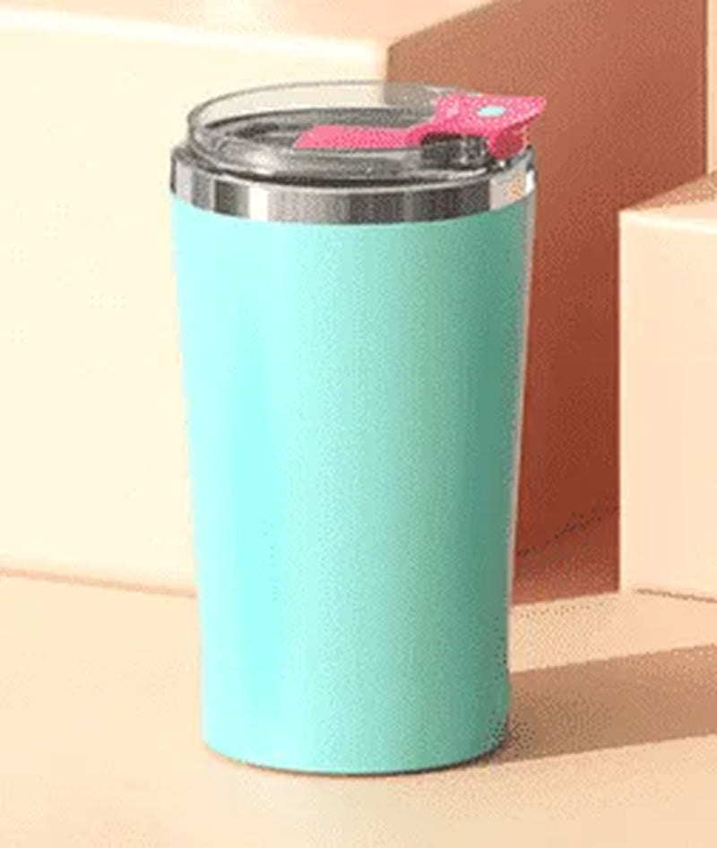 13.5 Oz Self Stirring Mug, Green Monochrome Electric High Speed Mixing Travel Coffee Mug