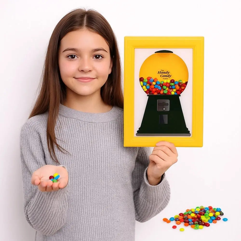 Creative Candy Dispenser Picture Frame Easy Restock Moisture-Proof Hanging Handy Candy Frame Rotating Dust-Proof