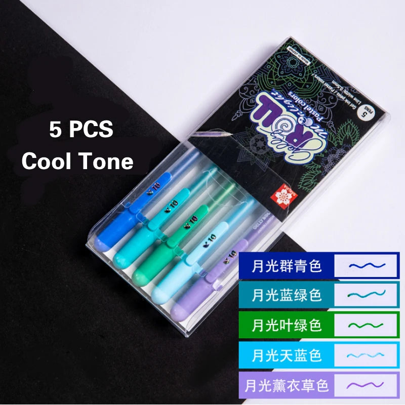 Japan Sakura Gel Pen Set 3D Jelly Pen Basis/Bright/Highlight/Souffle/Glaze Drawing Pens Gel Ink Glitter Decoration Stationary